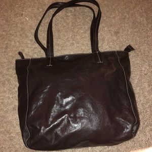 Black Leather Latico Tote